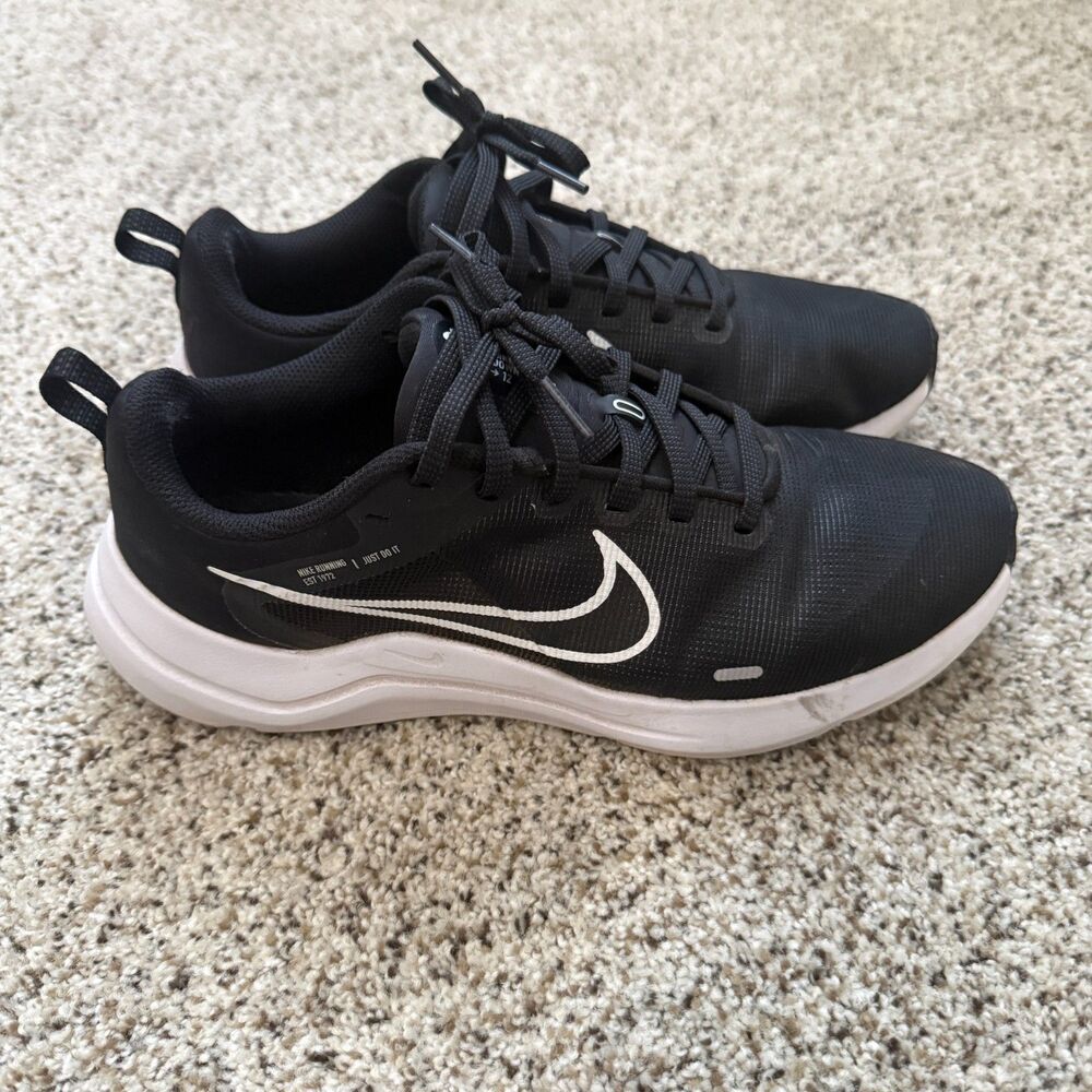Nike Downshifter Women's Running Shoes Black White Size 9
